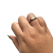 Load image into Gallery viewer, 9ct Yellow Gold Amethyst, White Opal, Peridot and Pink Sapphire Ring. MM2743A
