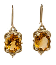 Load image into Gallery viewer, 9ct Yellow Gold Citrine Victorian Earrings. J359GC