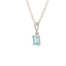 Load image into Gallery viewer, 9ct White Gold Aquamarine Pendant. CYP1116