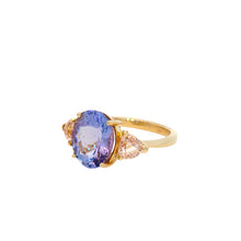 Load image into Gallery viewer, 9ct Yellow Gold Tanzanite and Morganite Ring. CYR1811