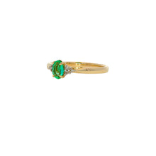 Load image into Gallery viewer, 9ct Yellow Gold Emerald and Diamond Ring. CYR2286E
