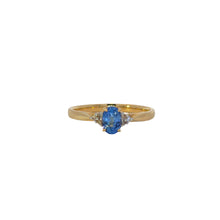 Load image into Gallery viewer, 9ct Yellow Gold Ceylon Sapphire and Diamond Ring. CYR2286S