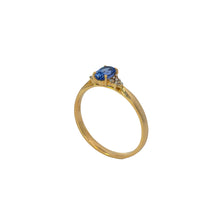 Load image into Gallery viewer, 9ct Yellow Gold Ceylon Sapphire and Diamond Ring. CYR2286S