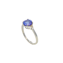 Load image into Gallery viewer, 9ct White Gold Tanzanite and Diamond Ring. CYR7638