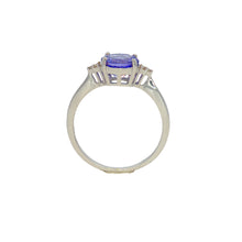 Load image into Gallery viewer, 9ct White Gold Tanzanite and Diamond Ring. CYR7638