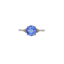 Load image into Gallery viewer, 9ct White Gold Tanzanite and Diamond Ring. CYR7638