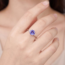 Load image into Gallery viewer, 9ct White Gold Tanzanite and Diamond Ring. CYR7638