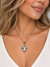 Load image into Gallery viewer, Sterling Silver Prasiolite & Multi-Gemstone Openable Enhancer. HIM131