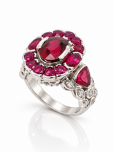 Load image into Gallery viewer, Sterling Silver Garnet Ring. HIM135