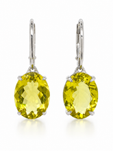 Load image into Gallery viewer, Sterling Silver Lemon Quartz Earrings. HIM138