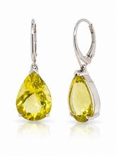 Load image into Gallery viewer, Sterling Silver Lemon Quartz Earrings. HIM140