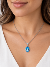 Load image into Gallery viewer, Sterling Silver Blue Topaz Enhancer. HIM143