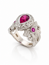 Load image into Gallery viewer, Sterling Silver Rhodolite Garnet Ring. HIM145
