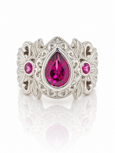 Load image into Gallery viewer, Sterling Silver Rhodolite Garnet Ring. HIM145