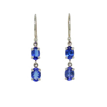 Load image into Gallery viewer, Sterling Silver Tanzanite Earrings. GA-468