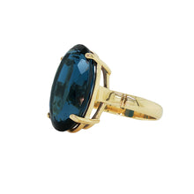 Load image into Gallery viewer, 9ct Yellow Gold London Blue Topaz Ring. GA-480