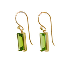 Load image into Gallery viewer, 9ct Yellow Gold Peridot Earrings. GA-485