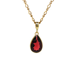 Load image into Gallery viewer, 9ct Yellow Gold Garnet Pendant. GA-488
