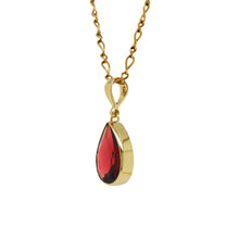 Load image into Gallery viewer, 9ct Yellow Gold Garnet Pendant. GA-488