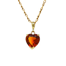 Load image into Gallery viewer, 9ct Yellow Gold Citrine Heart Pendant. GA-490