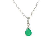 Load image into Gallery viewer, Sterling Silver Zambian Emerald Pendant. GA-500