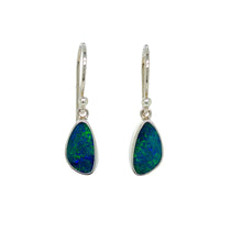 Load image into Gallery viewer, Sterling Silver Coober Pedy Opal Earrings. GA-506