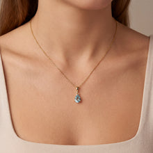 Load image into Gallery viewer, 9ct Yellow Gold Aquamarine Pendant. GA-513