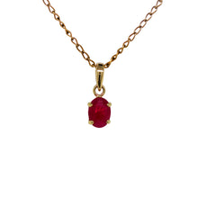 Load image into Gallery viewer, 9ct Yellow Gold Ruby Pendant. GA-523