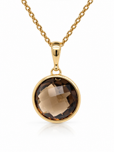 Load image into Gallery viewer, 9ct Yellow Gold Smokey Quartz Pendant. GA-536