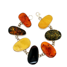 Load image into Gallery viewer, Sterling Silver Baltic Amber Bracelet. HEN88