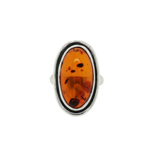 Load image into Gallery viewer, Sterling Silver Baltic Amber Ring. HEN125