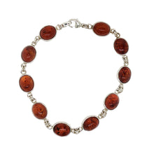 Load image into Gallery viewer, Sterling Silver Baltic Amber Bracelet. HEN89