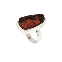 Load image into Gallery viewer, Sterling Silver Baltic Amber Ring. HEN96