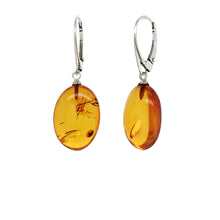 Load image into Gallery viewer, Sterling Silver Baltic Amber Earrings. HEN98