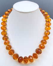 Load image into Gallery viewer, Faceted Baltic Amber Necklace. HEN90
