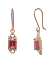 Load image into Gallery viewer, 9ct Rose Gold Garnet Renee Earrings. J374G
