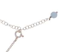 Load image into Gallery viewer, Sterling Silver Aqua Marine Silver Lace Necklace. J245AQ