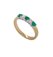 Load image into Gallery viewer, 9ct Yellow and White Gold Emerald and Diamond Ring. 1550ED