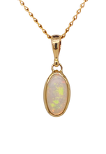 Load image into Gallery viewer, 9ct Yellow Gold Solid White Opal Pendant. GA-390