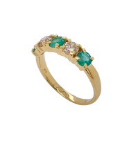 Load image into Gallery viewer, 9ct Yellow Gold Emerald and Diamond Ring. CYR8153