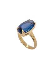 Load image into Gallery viewer, 9ct Yellow Gold London Blue Topaz Ring. GA-401