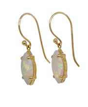 Load image into Gallery viewer, 9ct Yellow Gold Solid White Opal Earrings. GA-403