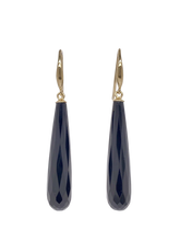 Load image into Gallery viewer, 9ct Yellow Gold Onyx Earrings. J1OB