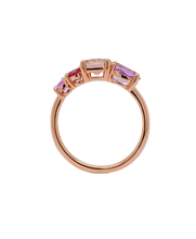 Load image into Gallery viewer, 9ct Rose Gold Morganite Pink Sapphire Amethyst and Pink Tourmaline Ring. 2739A