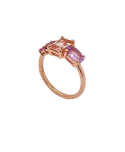 Load image into Gallery viewer, 9ct Rose Gold Morganite Pink Sapphire Amethyst and Pink Tourmaline Ring. 2739A