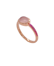 Load image into Gallery viewer, 9ct Rose Gold Rose Quartz and Pink Sapphire Ring. 2776A