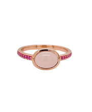 Load image into Gallery viewer, 9ct Rose Gold Rose Quartz and Pink Sapphire Ring. 2776A