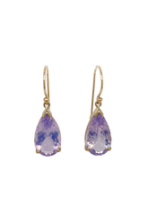 Load image into Gallery viewer, 9ct Yellow Gold Lavender Amethyst Earrings. GA-420