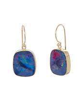 Load image into Gallery viewer, 9ct Yellow Gold Opal Earrings. GA-415