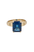 Load image into Gallery viewer, 9ct Yellow Gold London Blue Topaz Ring. GA-428